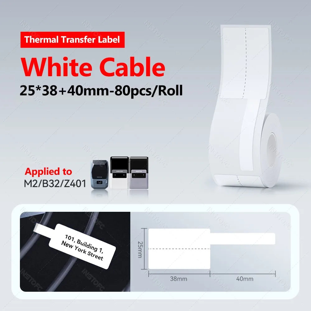 Niimbot M2 Thermal Transfer Labels – Outdoor Cable & Wire Tags