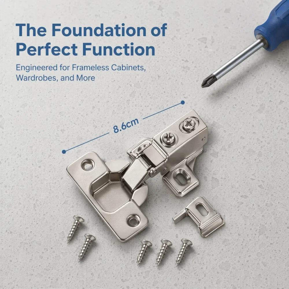 Soft Close Cabinet Hinge Short Arm Hydraulic Damper Steel