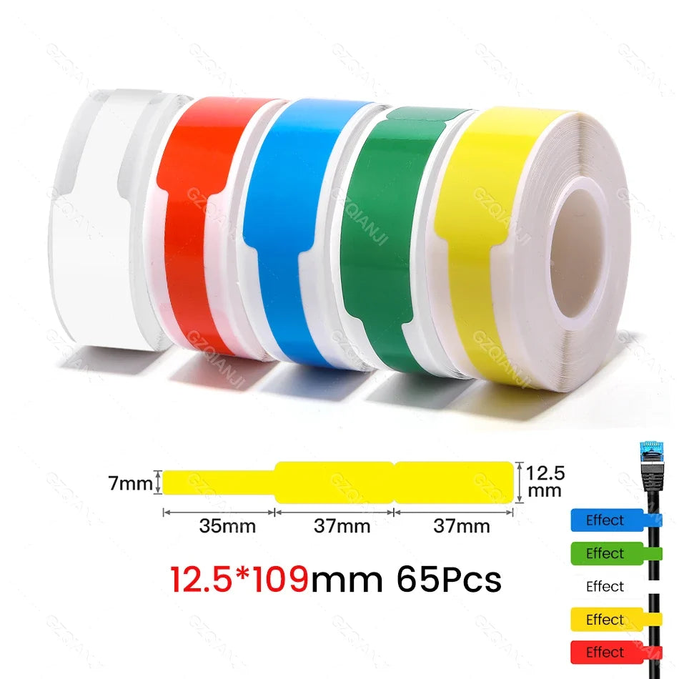 Niimbot Thermal Cable Label Stickers – Waterproof Self-Adhesive Tags