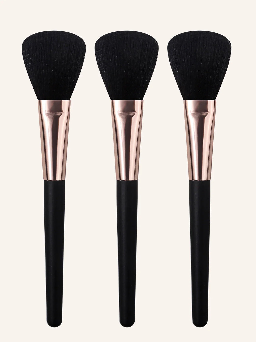 3-Piece Blush Brush Set – Powder, Contour & Bronzer Brushes