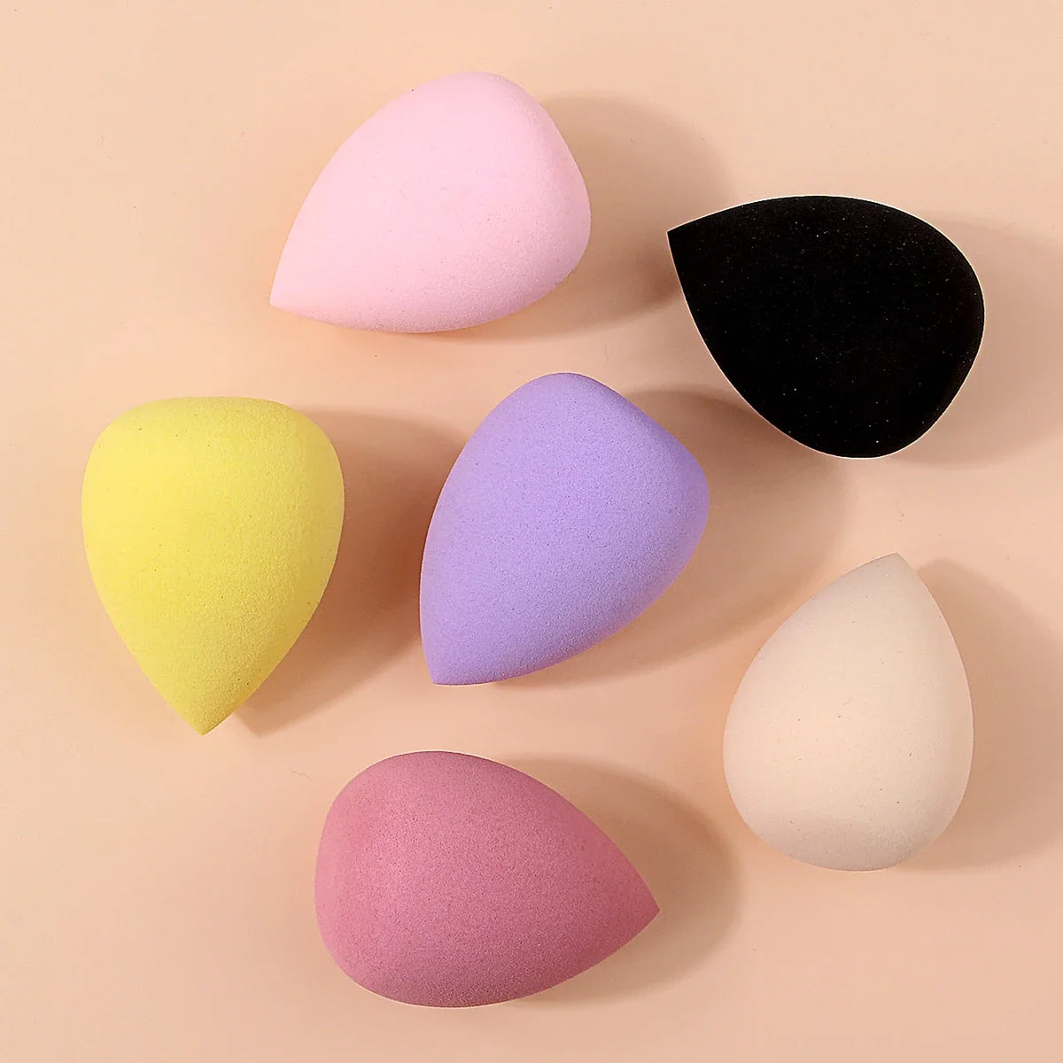 Water Drop Makeup Sponge – Wet & Dry Cosmetic Puff 6-Pack
