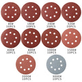 100Pcs 5" Hook & Loop Sanding Discs 80–3000 Grit | 8-Hole