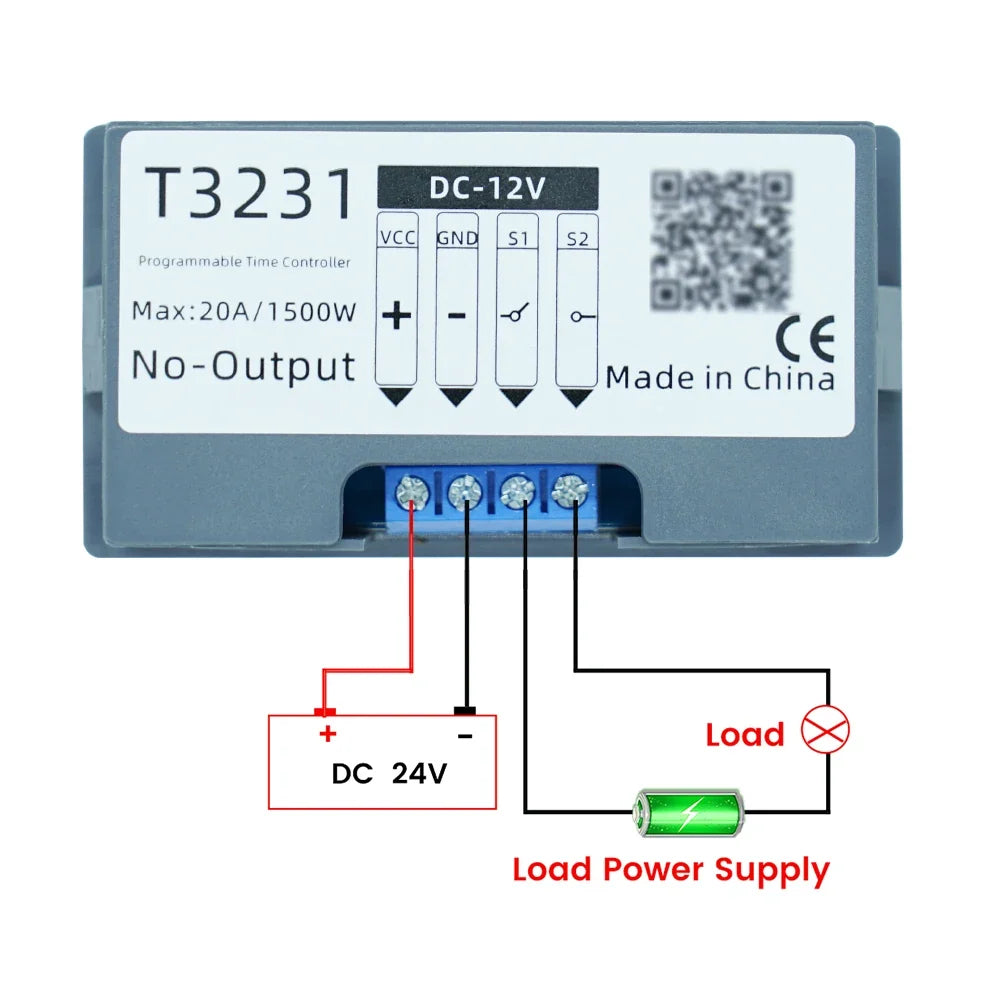 Gaqqee Digital Time Delay Relay Module DC 12V 24V AC 110–220V