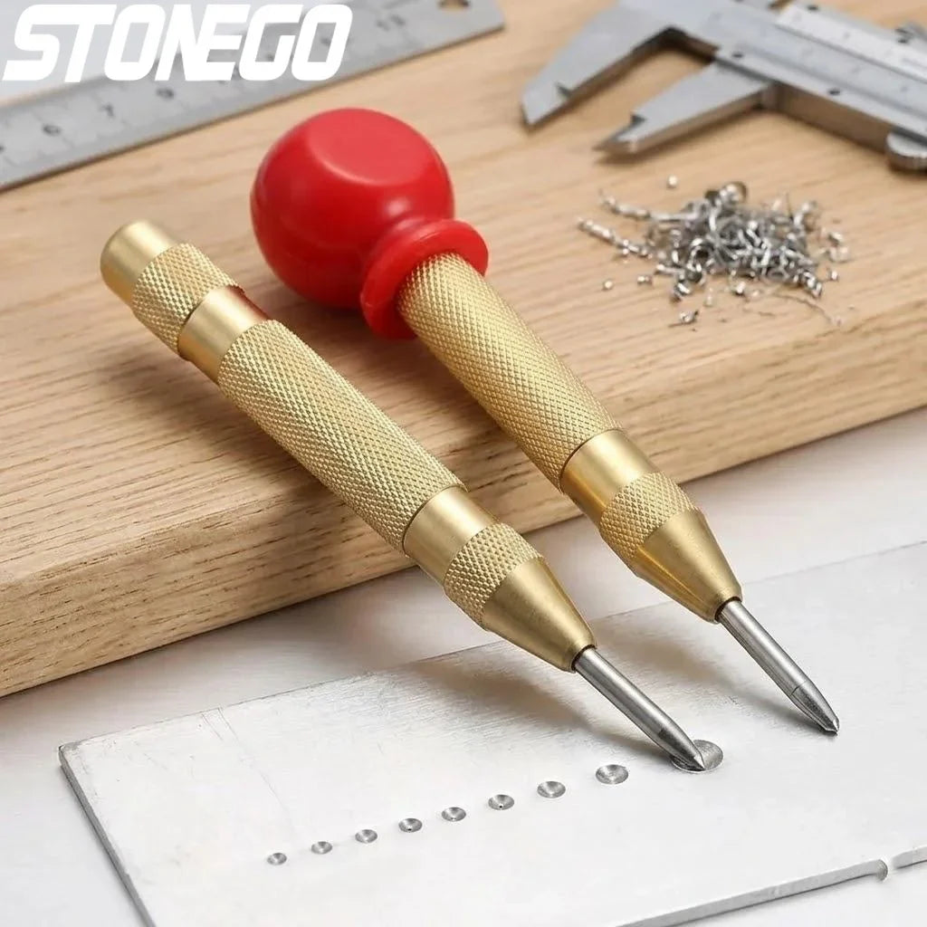 STONEGO Spring-Loaded Center Punch | Precision Drill Marker Tool