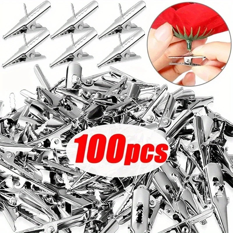Mini Christmas Flower Metal Clips – Xmas Tree & Wreath Decor