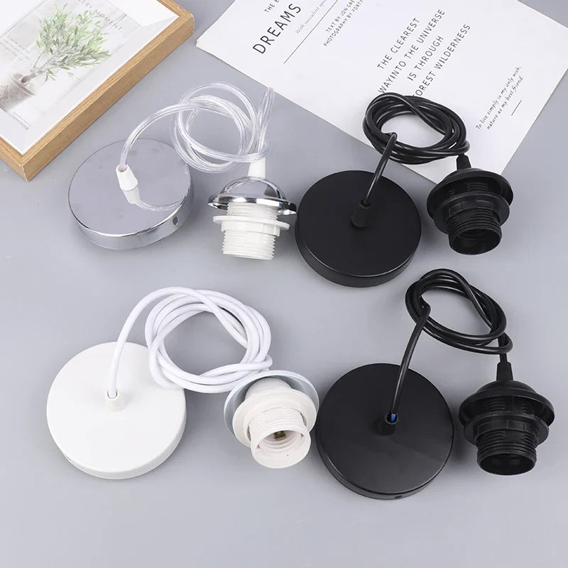 Retro E27 Pendant Lamp Holder Socket with Hanging Wire 1m/1.5m