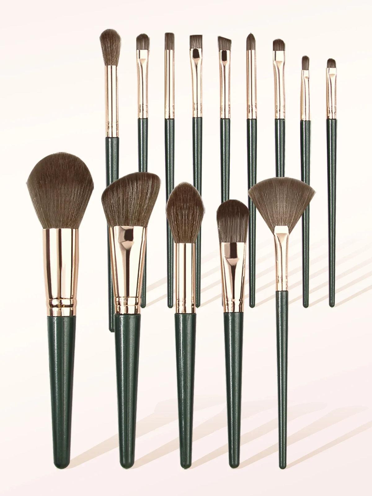18-Piece Makeup Brush Set – Face, Eye, Sponges & Puffs Kit