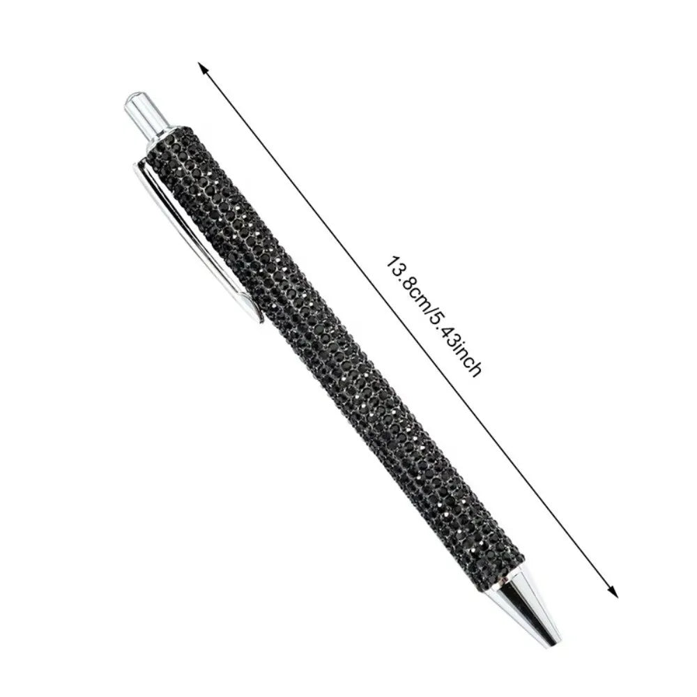 Metal Rhinestone Ballpoint Pen – Retractable Crystal Bling
