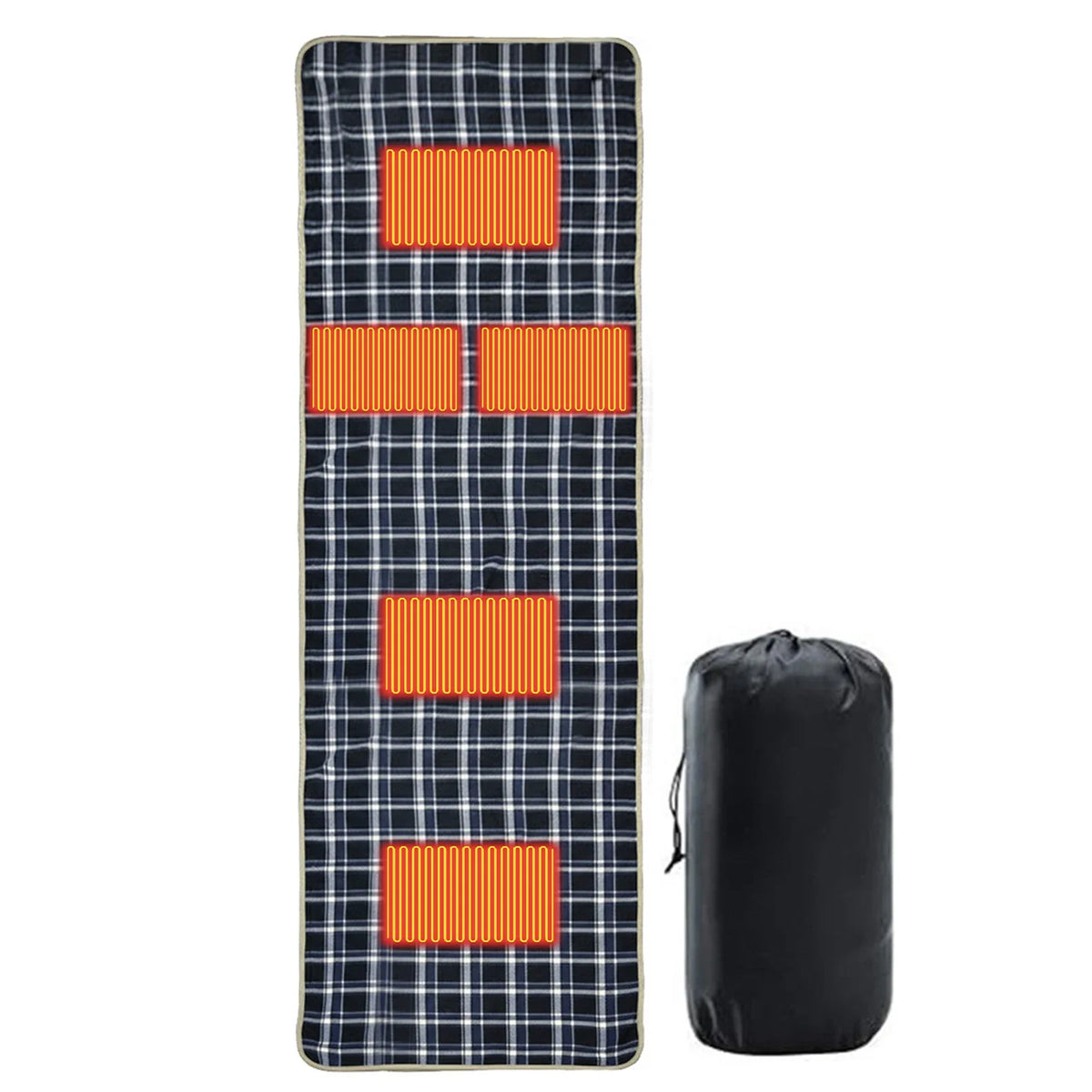 USB Heated Camping Sleeping Mat | 5-Zone Warmth, Waterproof