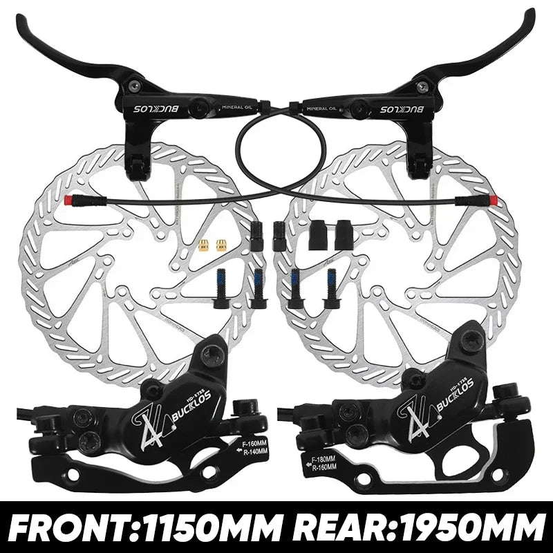 BUCKLOS 4-Piston E-Bike Hydraulic Disc Brake Set | HD-E735