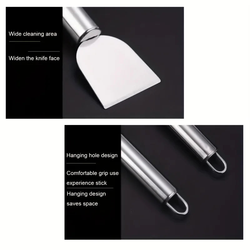 Stainless Steel Kitchen Scraper for Stoves & Flat Pans