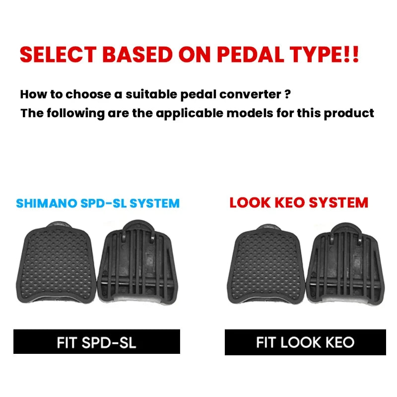 Clipless Pedal Adapter SPD to LOOK KEO Road Bike Converter
