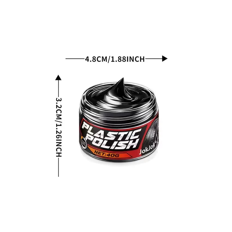 Car Plastic Trim Restorer Polish Paste – UV Shield 2-Pack