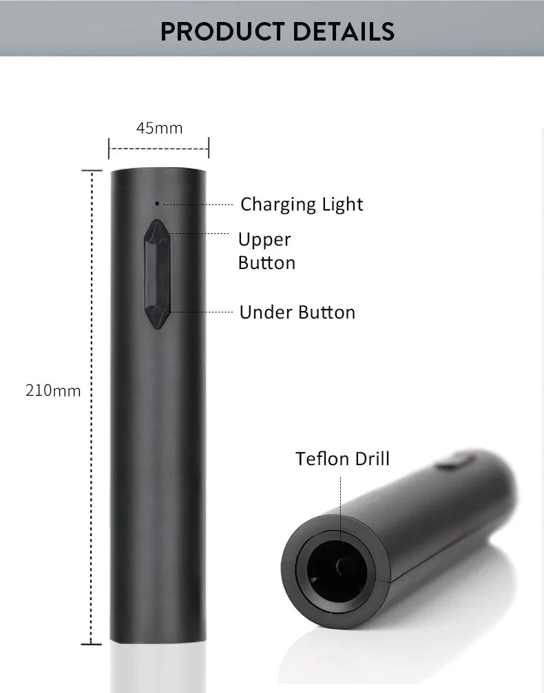 CLITON Electric Wine Opener Set – Auto Corkscrew & Decanter Kit
