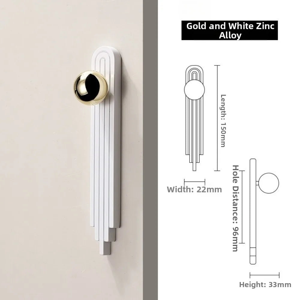 Gold Cabinet Drawer Handle | French Minimalist Zinc Alloy Pull