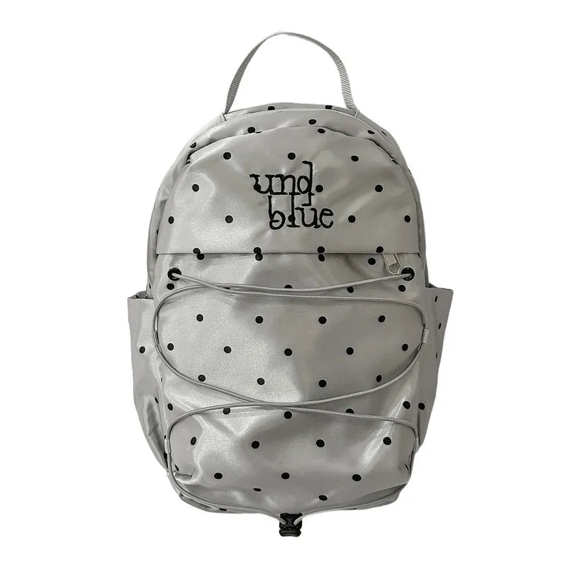 Korean Polka Dot Mini Backpack for Women – Stylish Commuter Bag