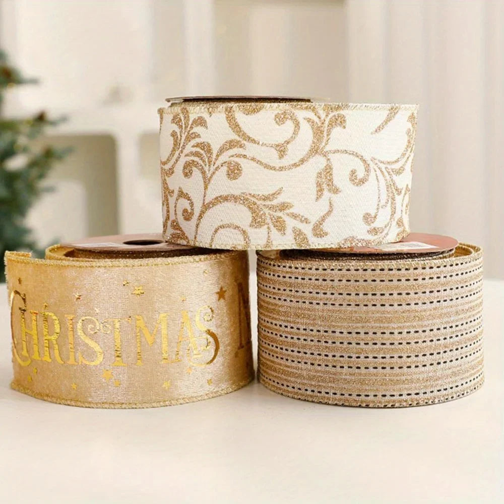 Velvet Christmas Ribbon Roll 3 Yards – Holiday Gift Wrapping