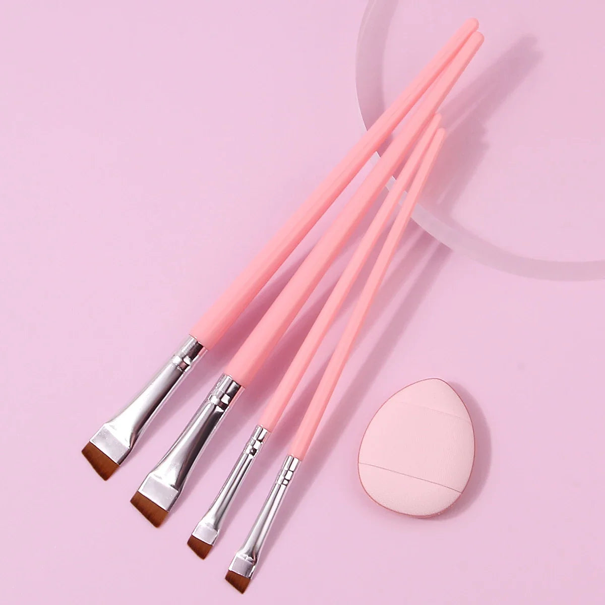Nixie 5-Pc Makeup Brush Set – Eyeliner, Eyebrow & Puff