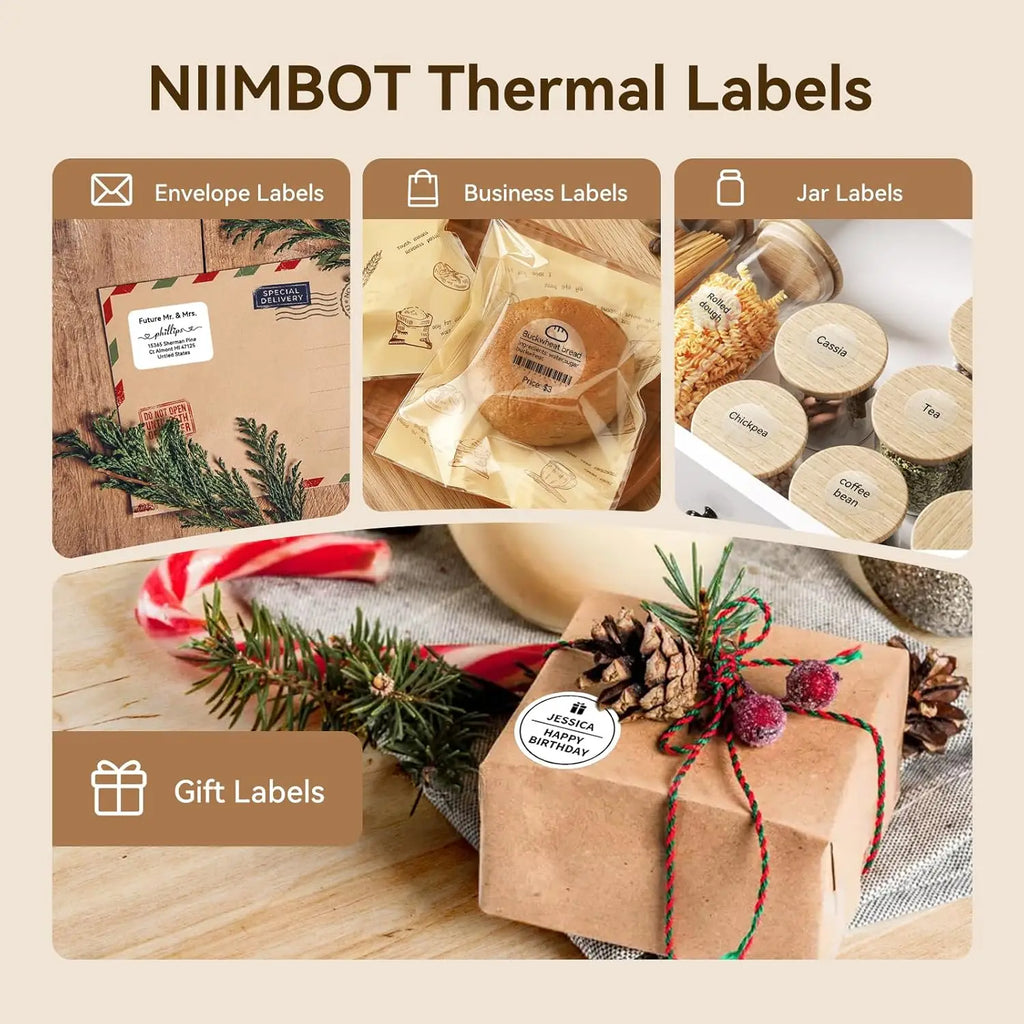 NiiMBOT Thermal Label Paper – Waterproof Self-Adhesive Stickers