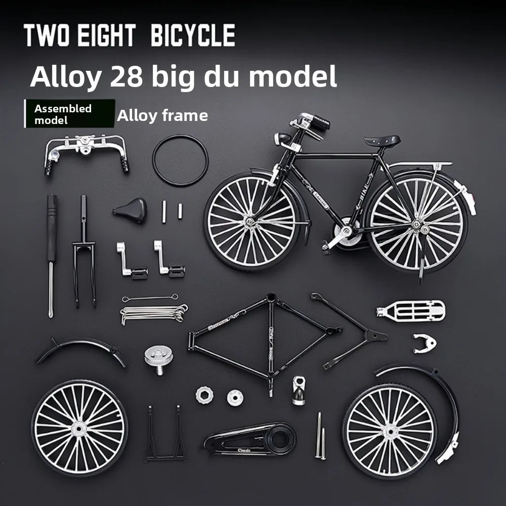 Mini DIY Retro Alloy Bicycle Model Kit | 1:10 Scale Collectible