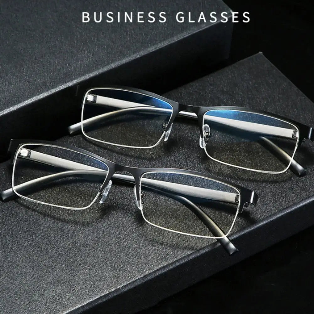KLASSNUM Men Square Frame Myopia Glasses | -1.00 to -6.00