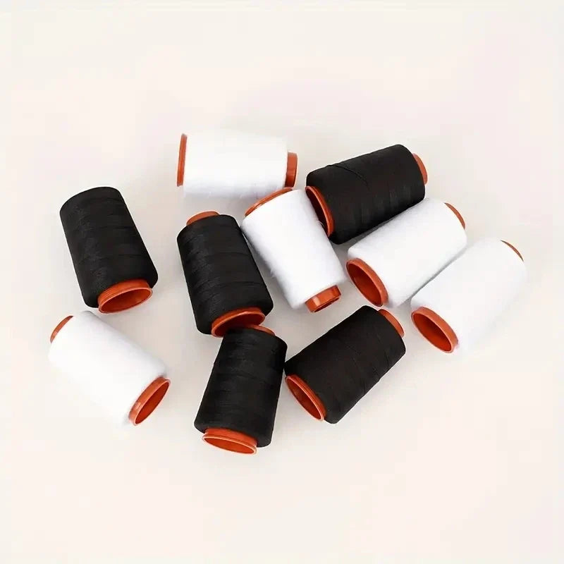 10-Pack 402 Polyester Sewing Thread – 800 Yds Black & White
