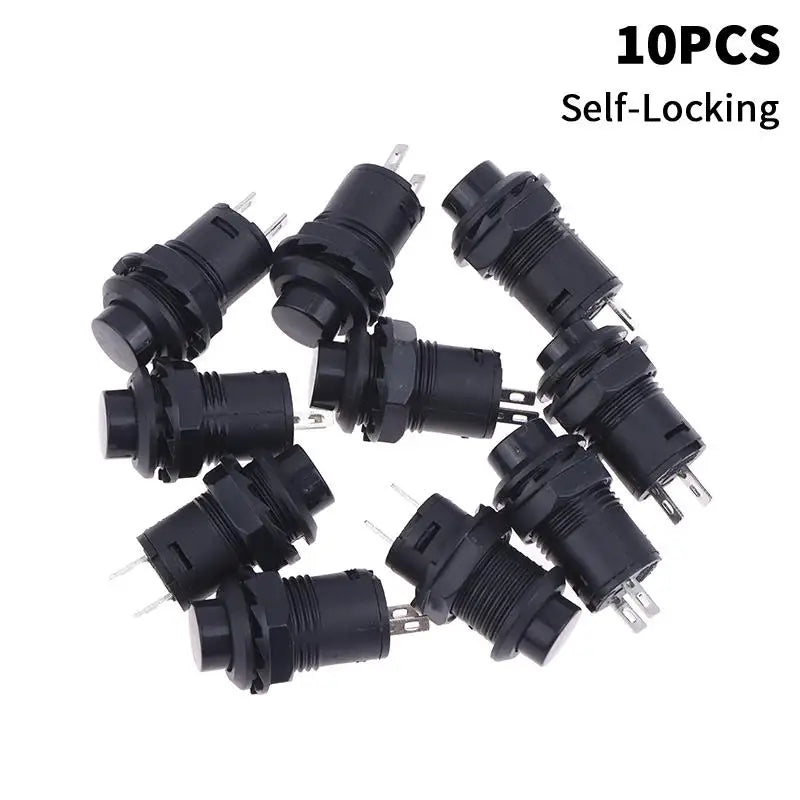 12mm Pushbutton Switches Self-Lock & Momentary OFF-ON – 10 Pack