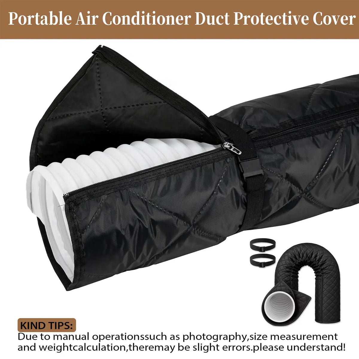 Portable AC Hose Insulation Cover – Waterproof with Straps