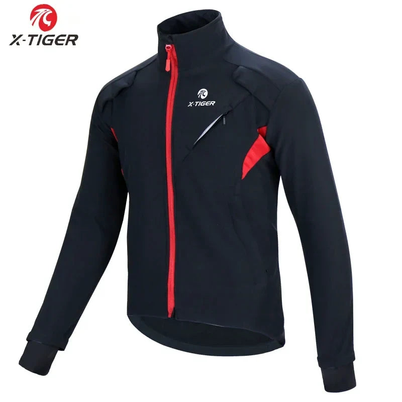 X-TIGER Men's Winter Cycling Jacket – Fleece Thermal Windproof