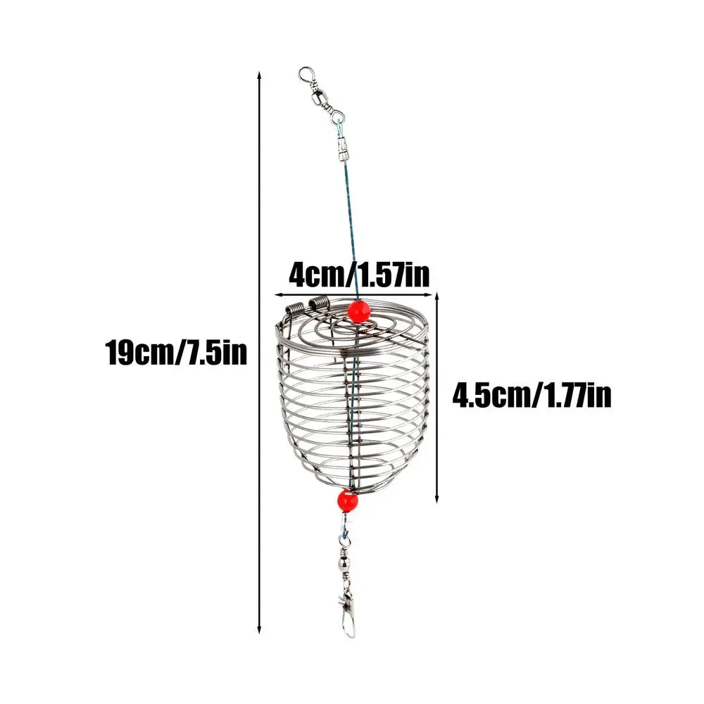 Stainless Steel Fishing Bait Cage Trap – Fresh & Saltwater