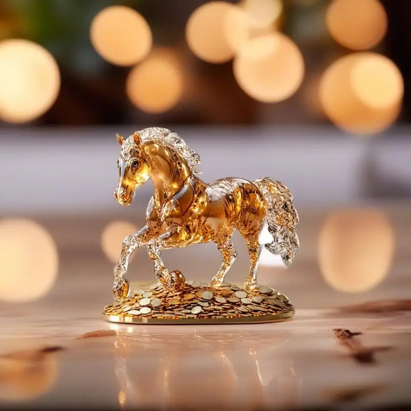 Acrylic Horse Stand Decoration – 2D Flat Modern Tabletop Ornament