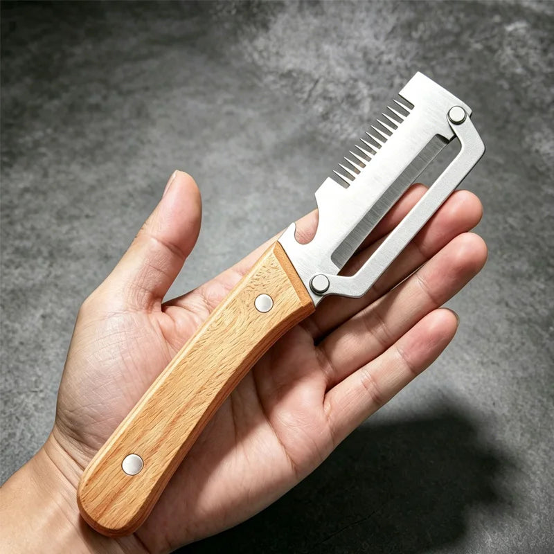 Stainless Steel Fruit & Vegetable Peeler Set – Wood Handle