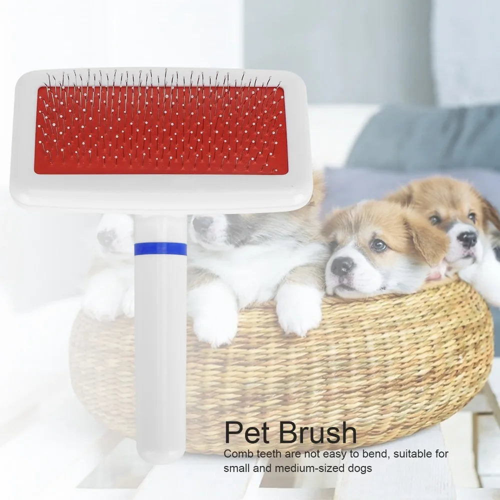 Pet Pin Brush Air Cushion & Massage Nodules for Cats & Dogs