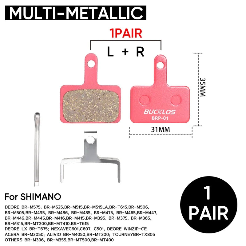 BUCKLOS MTB Hydraulic Disc Brake Pads – Shimano B01S B03S Fit