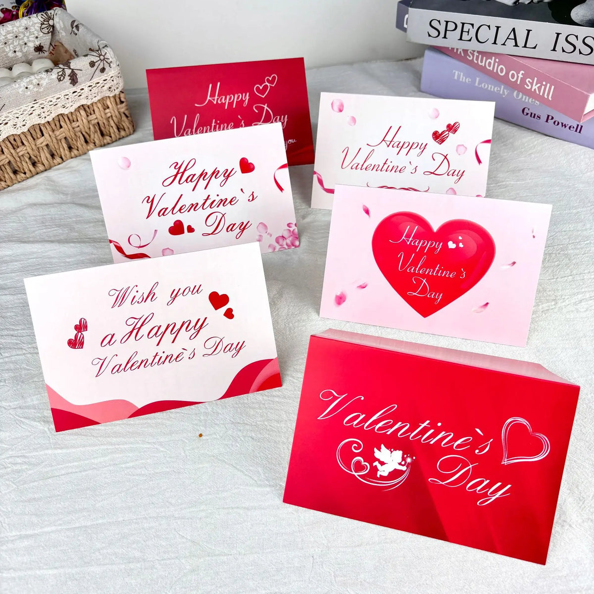 Red Kraft Paper Love Cards – Wedding & Valentine's Greeting