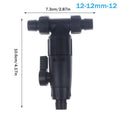 12/16mm Aquarium Quick Release 3-Way Valve Hose Connector