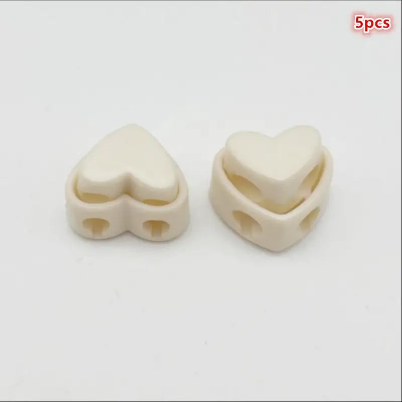 5pcs Heart-Shaped Cord Locks Spring Toggle Stoppers – 5 Pack