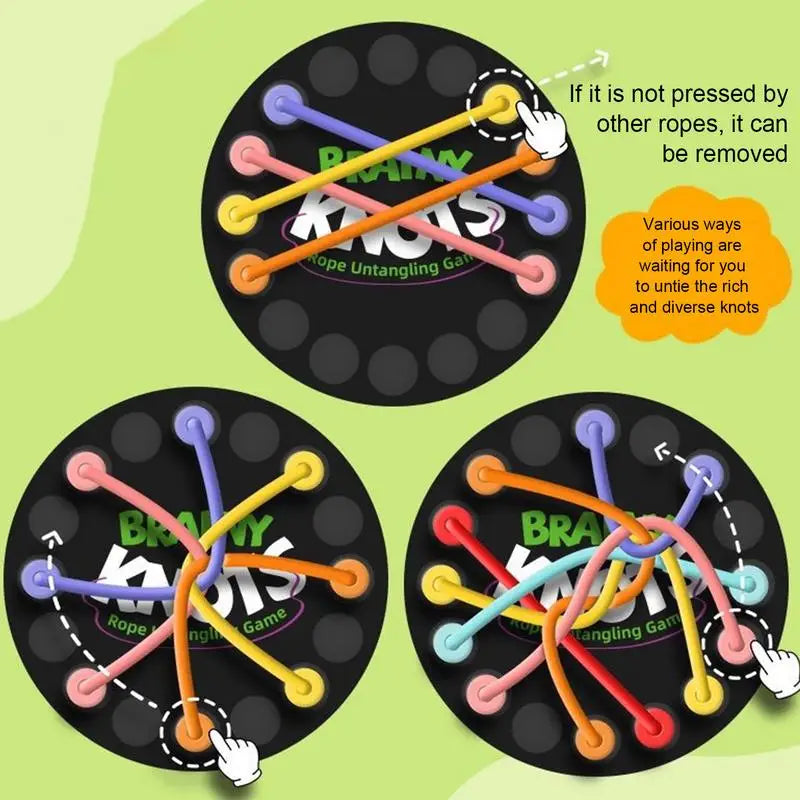 Colorful Rope Knot Puzzle Board Game – Kids & Adults