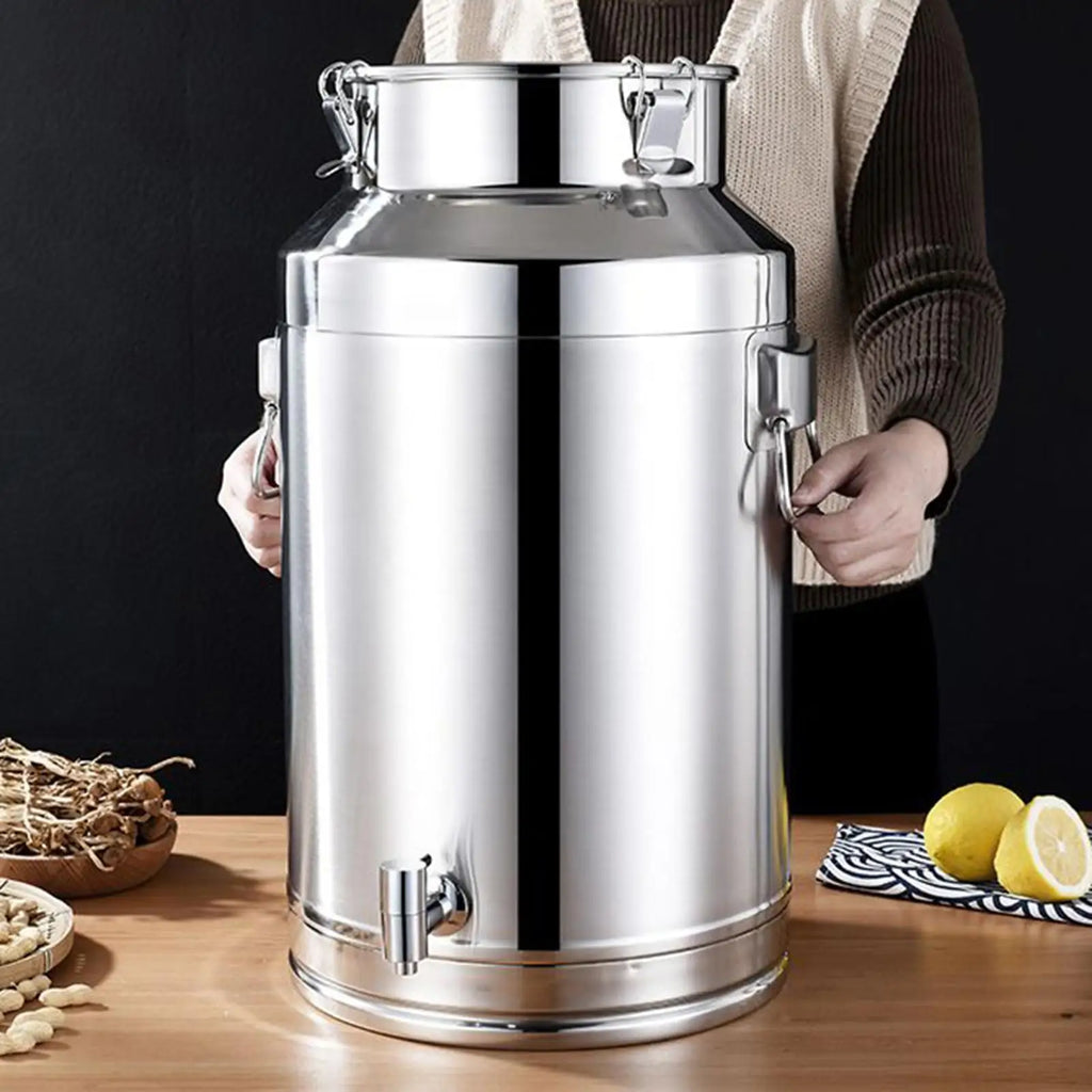 Stainless Steel Airtight Storage Barrel with Faucet 5L 9L 14L