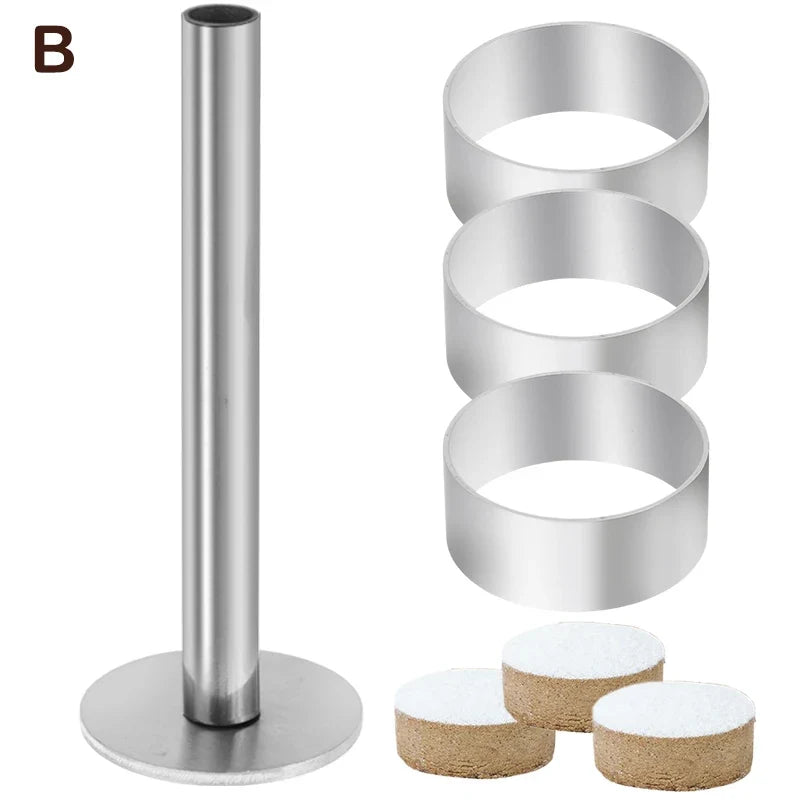 Stainless Steel Pastry Mold with Pusher – DIY Baking Tool