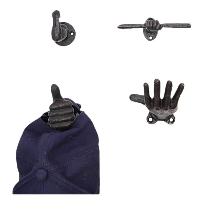 Vintage Iron Hat Hook – Decorative Wall Hanger for Home