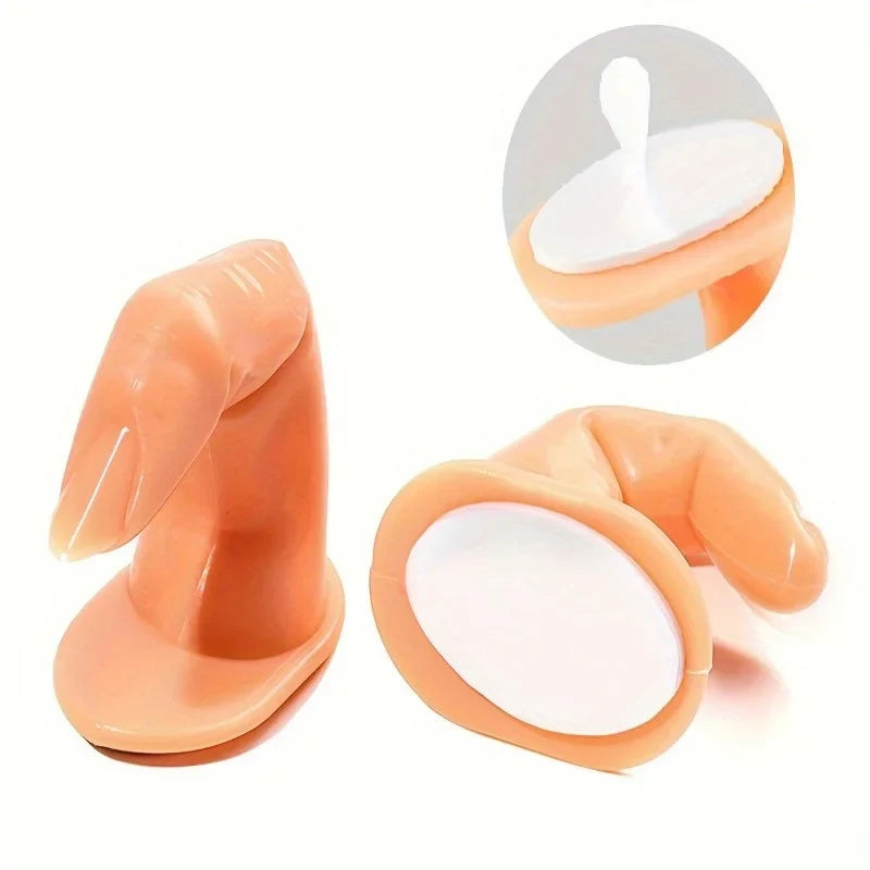 Silicone Fake Fingers for Nail Art Practice & Training – 5/10 Pcs