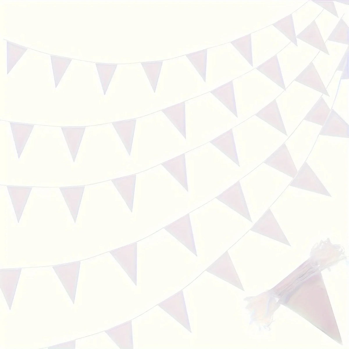 Princess Pink Party Banner 33ft – 20 Flags Wedding Birthday
