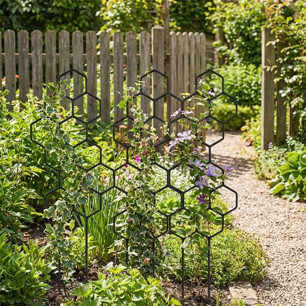 2pcs Honeycomb Grid Plant Support Climbing Frame for Flower Pots