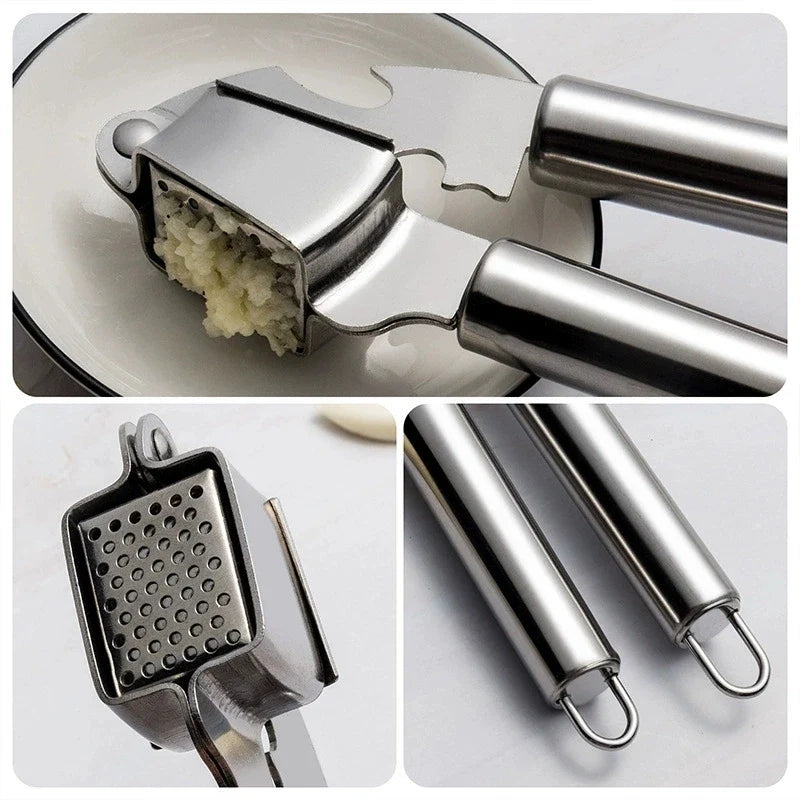 Stainless Steel Garlic Press & Bottle Opener – BEQ Kitchen Tool