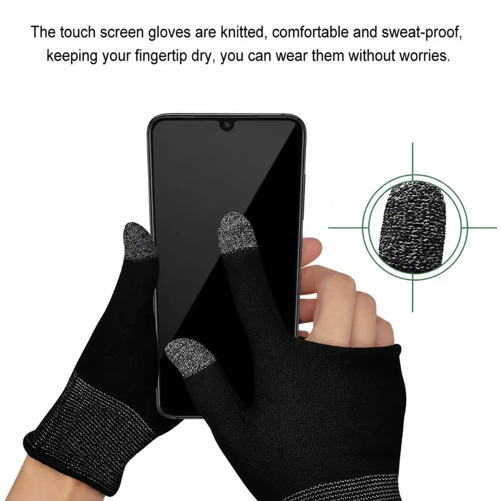Breathable Two-Finger Gaming Gloves – Touchscreen Fingertip Sleeves
