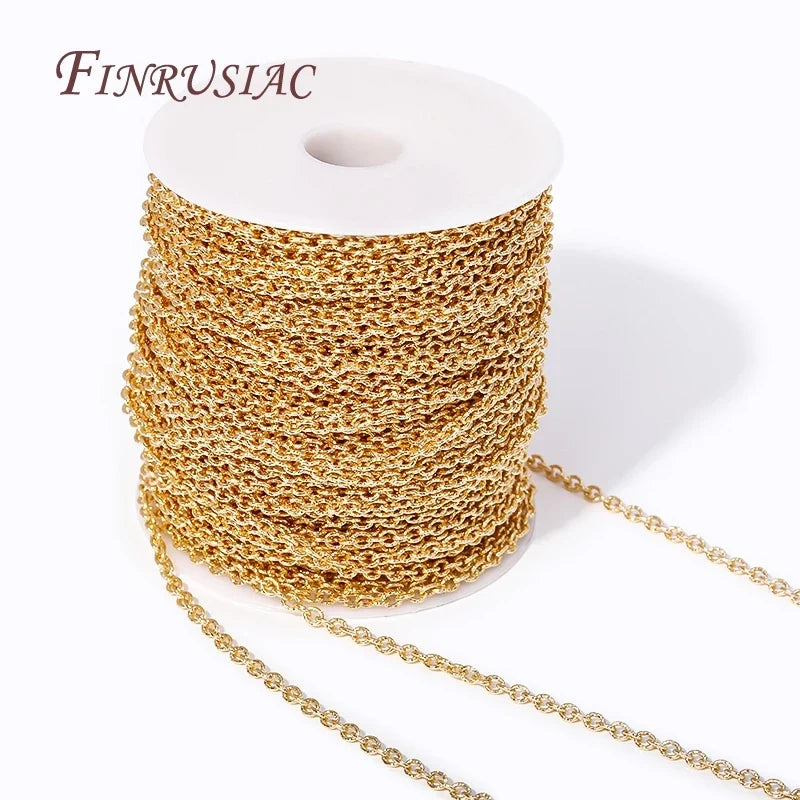 14K Gold Plated Bulk Cable Chain Spool – DIY Jewelry Making