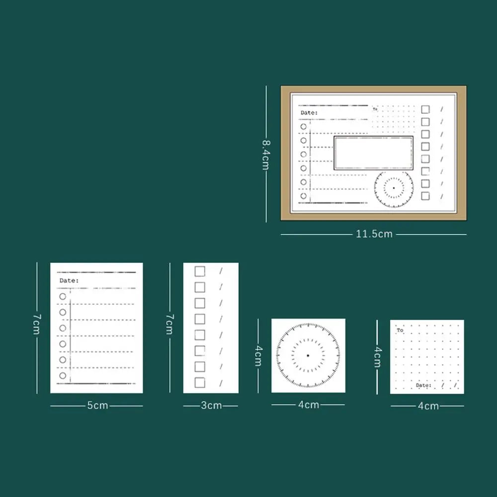 Wooden Journal Stamp Set – Planner & Scrapbooking Stamps