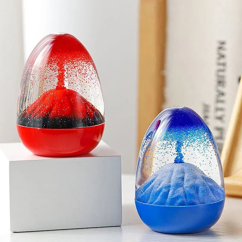 Volcanic Eruption Acrylic Liquid Hourglass Timer Ornament