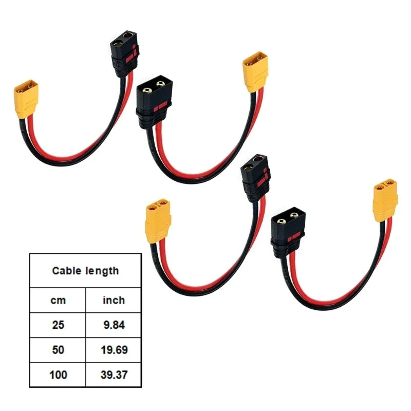 XT90 to QS8 Adapter Cable 10AWG Power Connector Cord